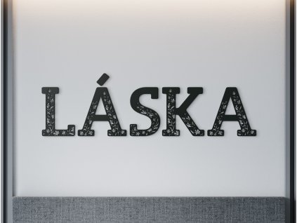 Inscription en bois Láska