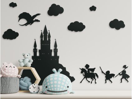 Set de stickers pour enfants Château 11 pièces