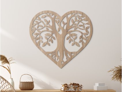 Décoration en bois Arbre de vie Amour
