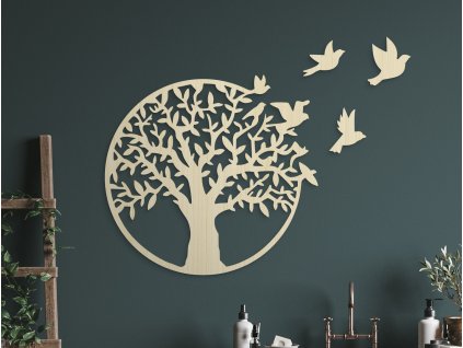 Tableau en bois Arbre de vie Liberté