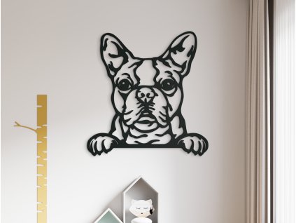 Tableau en bois Bouledogue français