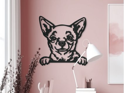 Tableau en bois mural Chihuahua