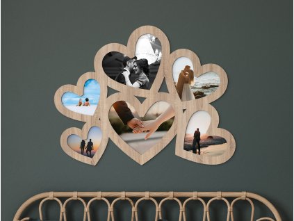 Cadre photo mural Cœurs