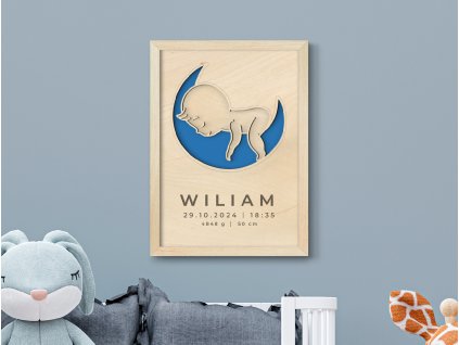 Tableau souvenir de naissance Bonne nuit