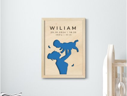 Tableau commémoratif de naissance Joie