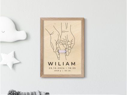 Tableau pour bracelet de nouveau-né Mains