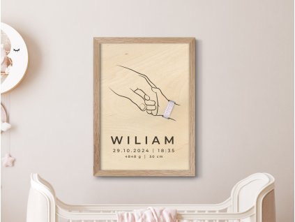 Tableau commémoratif de naissance Toucher