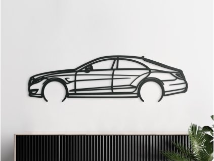 Sticker mural en bois Mercedes CLS63 AMG