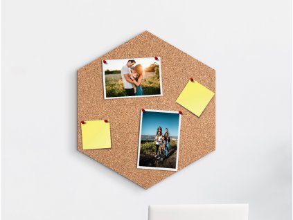 Hexagon korková tabuľa (3)