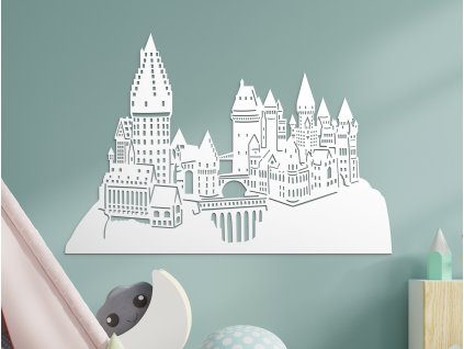 Sticker mural pour enfants Château de conte de fées