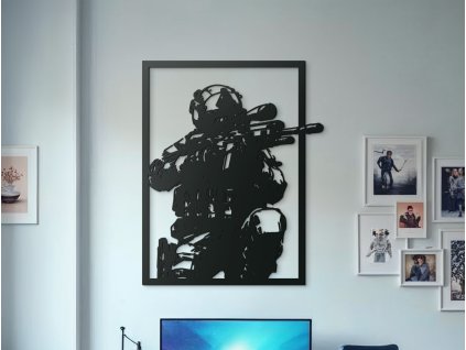 Tableau mural en bois Soldat