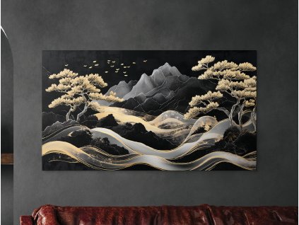 63565 1 minimalisticky obraz ticho hor