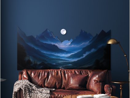 63664 1 obraz mesiac nad horami