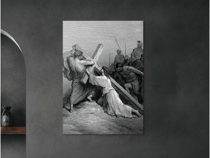 63733 1 obraz jezis padajuci pod krizom