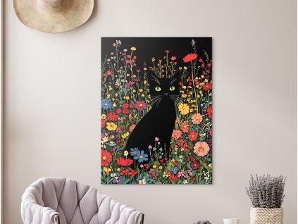 64111 1 obraz na stenu cierna macka