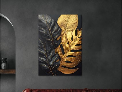 64219 1 moderny obraz luxusne listy