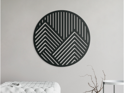 Tableau moderne Boucliers (Couleur du tableau Gris, Dimensions du tableau 31 x 31 cm)