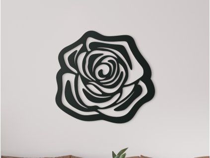 Tableau sculpté Rose (Couleur du tableau Gris, Dimensions du tableau 22,5 x 24 cm)
