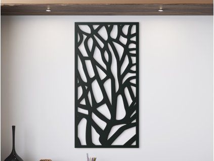 Tableau moderne Branches d'arbre (Couleur du tableau Gris, Dimensions du tableau 31,5 x 16 cm)