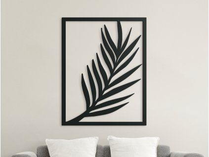 Tableau mural Feuille au vent (Couleur du tableau Gris, Dimensions du tableau 29,5 x 23 cm)