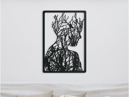 Moderný obraz Žena (Dimensions du tableau 89 x 62 cm, Couleur du tableau Anthracite)