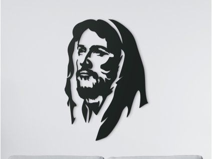 Drevená nálepka Ježiš Nazaretský (Dimensions du tableau 89 x 60,5 cm, Couleur du tableau Anthracite)