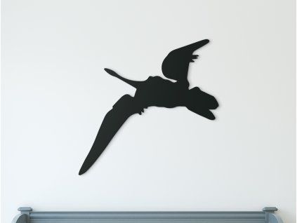 Sticker pour enfant Ptérodactyle (Couleur du tableau Gris, Dimensions du tableau 21,5 x 22,5 cm)