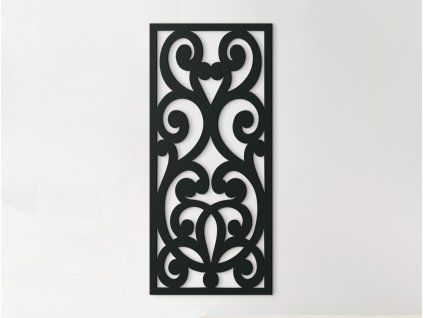 Panneau mural 3D Fleur (Couleur du tableau Gris, Dimensions du tableau 31,5 x 14,5 cm)