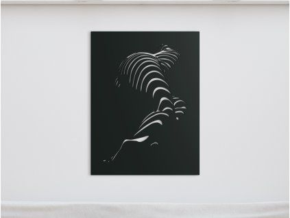 Tableau abstrait mural Rayures (Couleur du tableau Gris, Dimensions du tableau 30 x 22,5 cm)