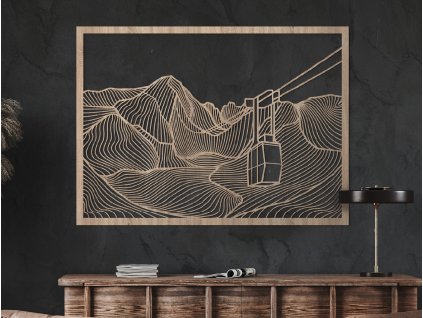 Obraz Lomnický štít (Dimensions du tableau 65 x 89 cm, Couleur du tableau Anthracite)