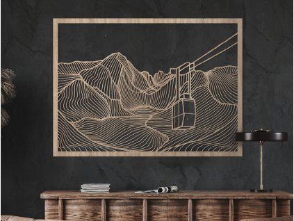 Tableau Lomnický štít (Couleur du tableau Gris, Dimensions du tableau 89 x 122 cm)