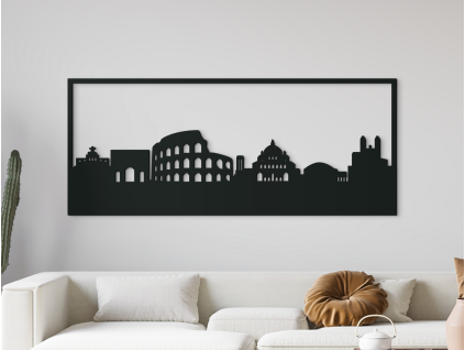 Tableau Rome (Couleur du tableau Gris, Dimensions du tableau 25,5 x 62 cm)