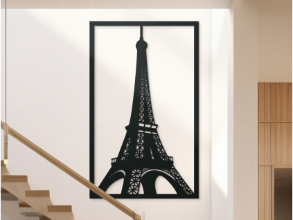 Tableau Tour Eiffel (Couleur du tableau Gris, Dimensions du tableau 45,5 x 27,5 cm)