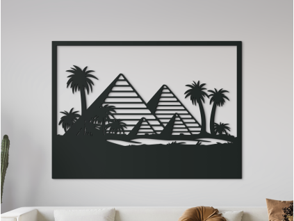 Tableau Pyramides de Gizeh (Couleur du tableau Gris, Dimensions du tableau 33,5 x 45,5 cm)