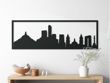 Tableau Mexico panorama (Couleur du tableau Gris, Dimensions du tableau 20,5 x 62 cm)