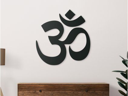 Symbole Om (Couleur du tableau Gris, Dimensions du tableau 33,5 x 32,5 cm)