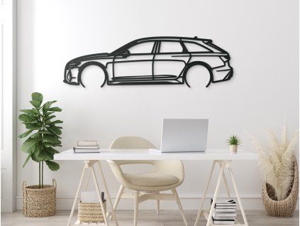 Tableau mural Audi RS6 (Couleur du tableau Gris, Dimensions du tableau 18 x 60 cm)