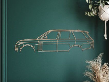 Tableau Range Rover Vogue (Couleur du tableau Gris, Dimensions du tableau 17,5 x 60 cm)