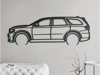 Tableau moderne Dodge Durango SRT 392 (Couleur du tableau Gris, Dimensions du tableau 20,5 x 60 cm)