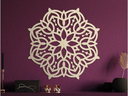 Mandala mural Croissance (Couleur du tableau Gris, Dimensions du tableau 44,5 x 44,5 cm)