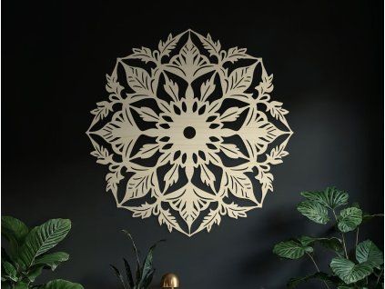 Mandala mural Fleur (Couleur du tableau Gris, Dimensions du tableau 31,5 x 33 cm)