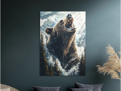 71529 obraz medved severu format du tableau a1 couleur du cadre sans cadre finition 3d