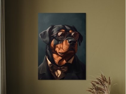 Obraz Rotvajler s postojom (Format du tableau A1, Couleur du cadre Sans cadre, Finition 3D)