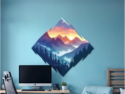 Obraz Ticho hôr (Dimensions du tableau 84 x 89 cm, Finition 3D)