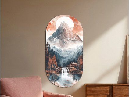 Tableau Silence sous le sommet (Dimensions du tableau 62 x 32 cm, Finition Mate)