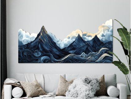 Tableau design Silence de la tempête (Dimensions du tableau 26 x 56 cm, Finition Mate)