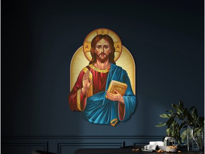 Obraz Ikonický Ježiš (Dimensions du tableau 110 x 76 cm, Finition 3D)