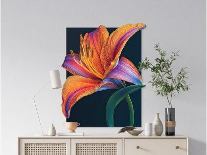 Tableau Lys énergique (Dimensions du tableau 42 x 34 cm, Finition Mate)