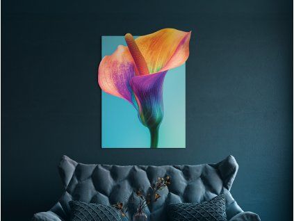 Tableau Calla contrastée (Dimensions du tableau 42 x 33 cm, Finition Mate)
