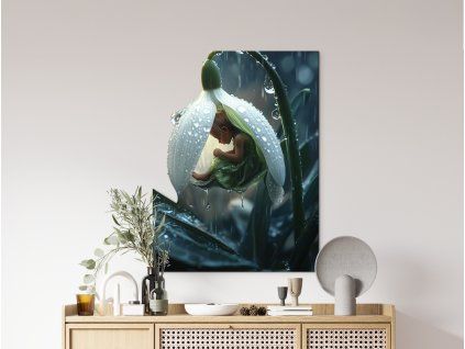 Tableau mural Secret en fleur (Dimensions du tableau 42 x 31 cm, Finition Mate)